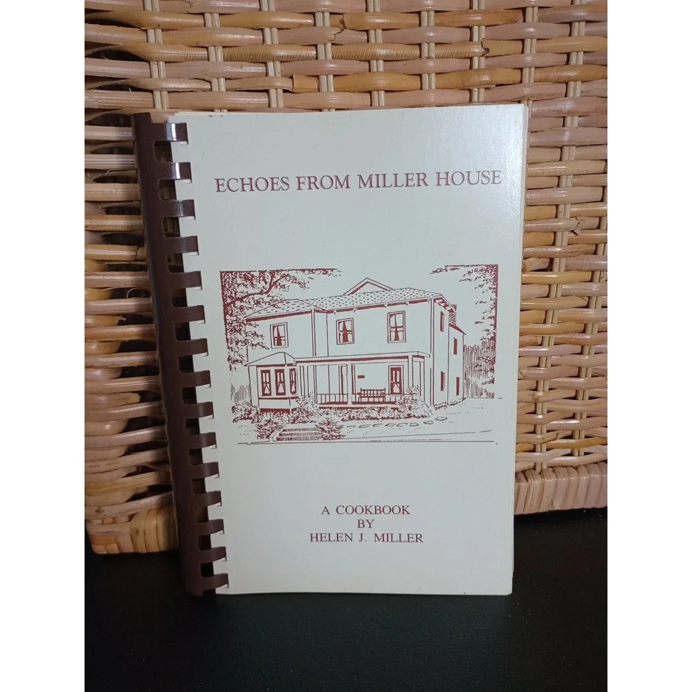 Echoes From Miller House Greensboro, NC Cookbook Spiral Vtg 1989‎ Helen Miller